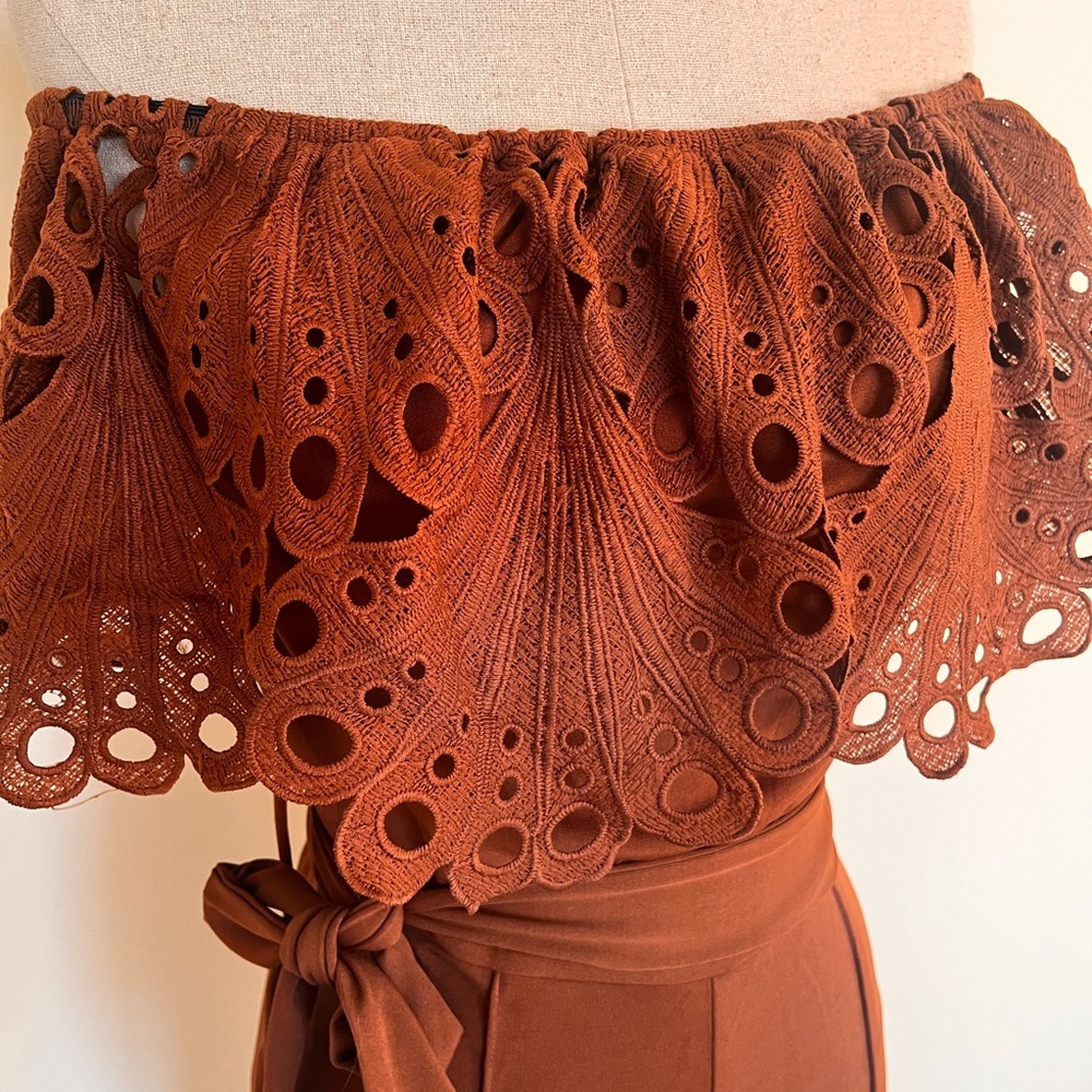 Brown stretchy jumpsuit